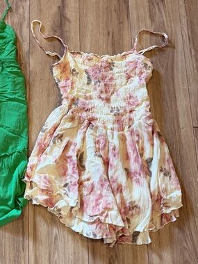 Garage floral dress with built in shorts
